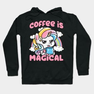 Coffee Is Magical Caffeine Unicorn Hoodie